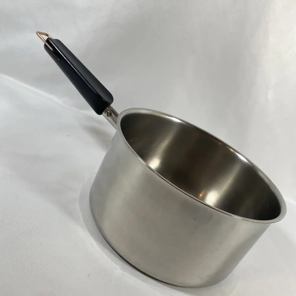 Set of 3 Revere Ware COPPER CORE Designers Group Saucepans & Stockpot No Lids
